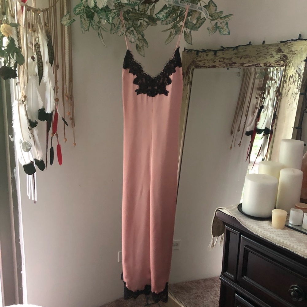 NWOT ASOS  SILKY BLUSH LACE JUMPSUIT SMALL